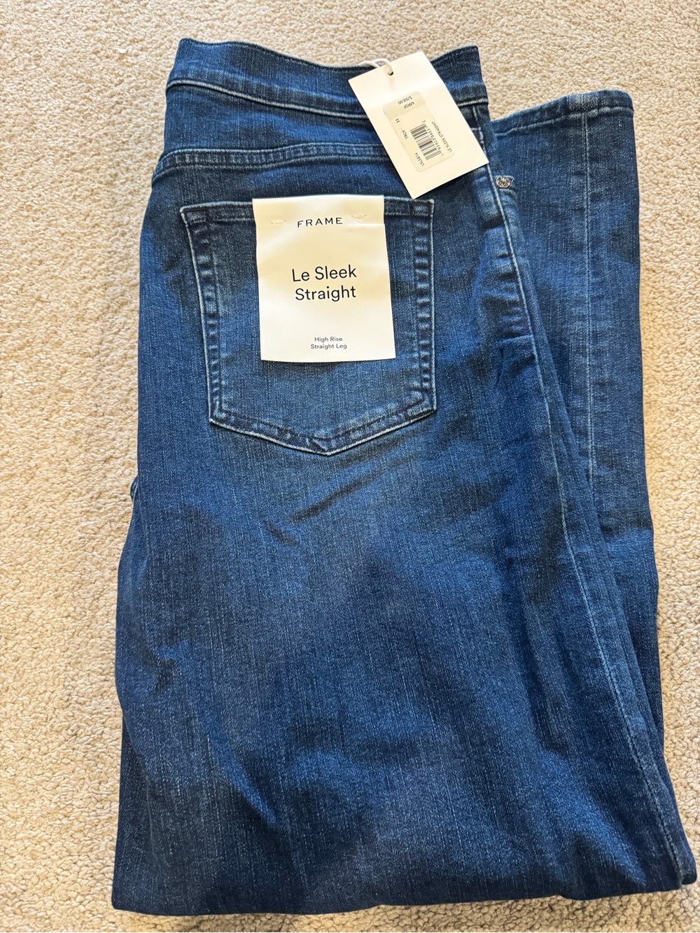 Frame Denim Le Sleek Straight Jeans - Dark Blue